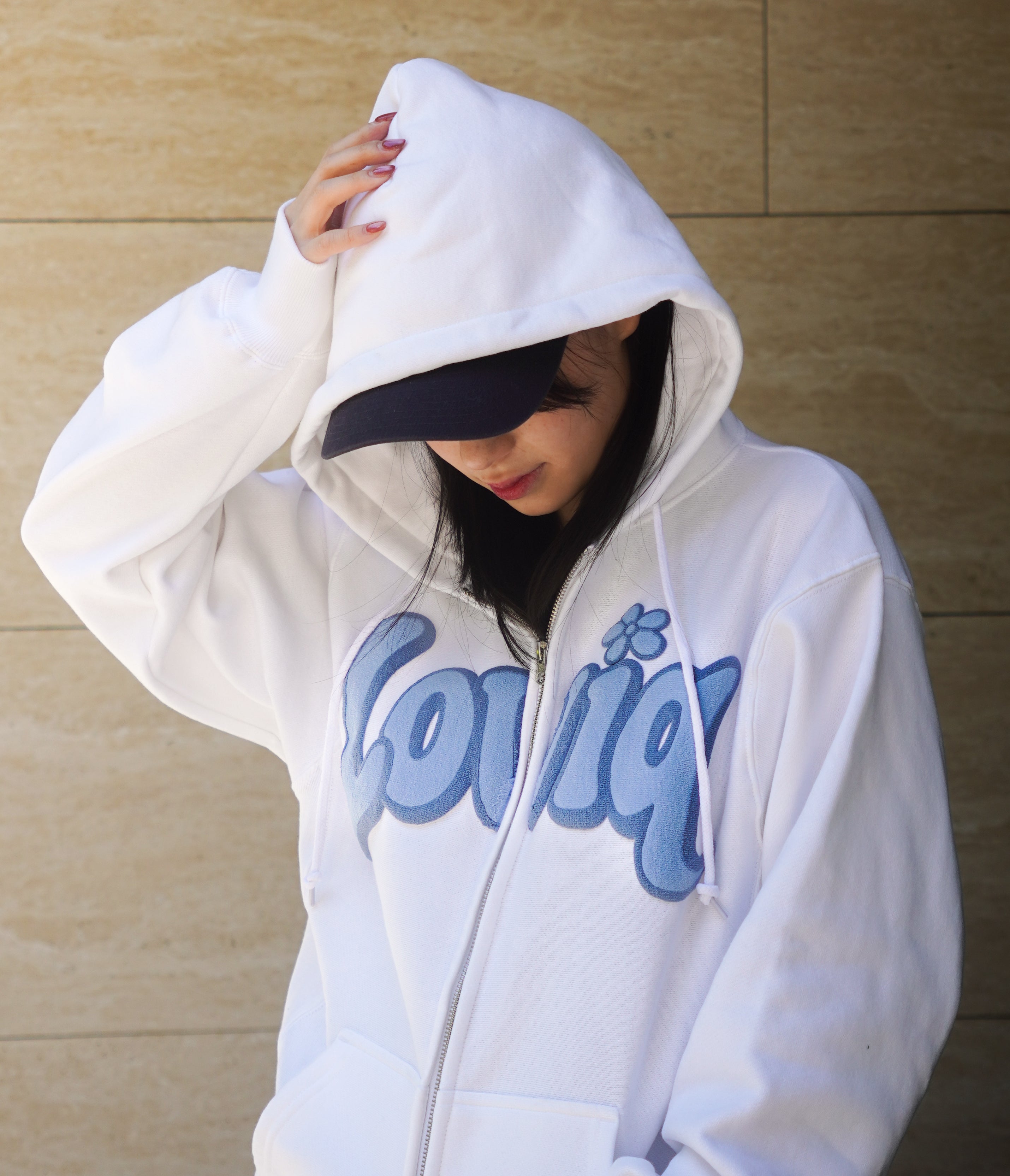 Foam logo double zip hoodie – Loviq Online Store